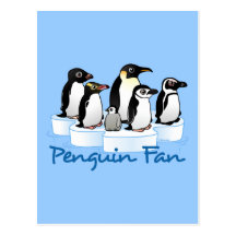 Pinguin-Fan Postkarte