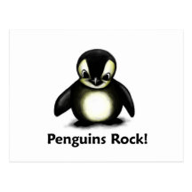 Pinguin-Felsen! Postkarte