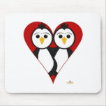 Pinguin-Herz Mousepads