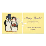 Pinguin-Hochzeit Foto Karte