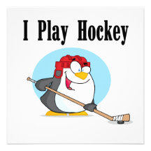 Pinguin-Hockey-T-Shirts und Geschenke Einladungen