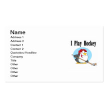 Pinguin-Hockey-T-Shirts und Geschenke Visitenkarte