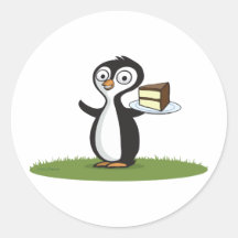 Pinguin-Kuchen Aufkleber