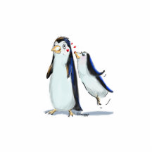 Pinguin-Kuss Foto Ausschnitt