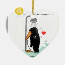 Pinguin love ornament