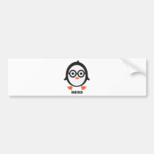 Pinguin - nerd - penguin autosticker