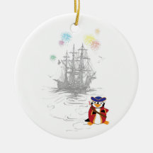 Pinguin Piratez Verzierung Ornamente