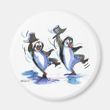 Pinguin-Tanzen Kühlschrankmagnete