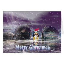 Pinguin-Weihnachtskarte