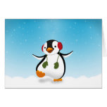 Pinguin-Winter-Illustration - Gruß-Karte