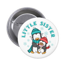 Pinguin-Winter-kleine Schwester Anstecknadel