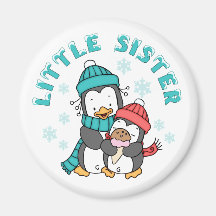 Pinguin-Winter-kleine Schwester Magnete