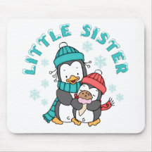 Pinguin-Winter-kleine Schwester Mauspads