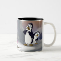 Pinguine im Früjahr Tassen