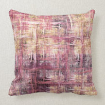 Pink and Cream Painted Fraktal Kissen