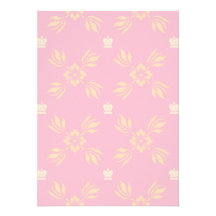 Pink and Orange Ornamental Pattern Personalized Invitations