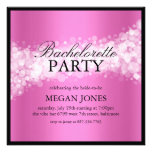 Pink Confetti Bachelorette Party Invitation