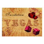 pink dice Vintage Vegas wedding invites einladungen