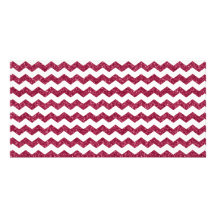 Pink glitter chevrons picture card