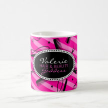 Pink-Haar u. Schönheit Kaffeetassen