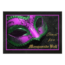 Pink-Masken-Kostümball-Halloween-Einladung