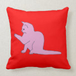 Pink & Red Kitties pillow