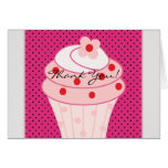 Pink-schwarzer rosa kleiner Kuchen danken Ihnen Ka