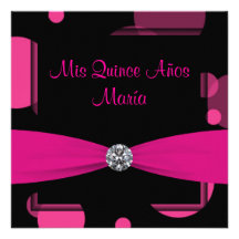 Pink sprudelt Quinceanera 15. Geburtstag Personalisierte Einladungen