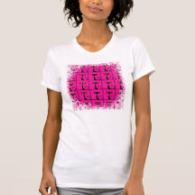 Pink-und Schwarz-Miezekatze-Katzen-Collage T-shirt