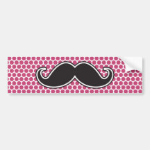 Pinkfarbenes Tupfenmuster des schwarzen Lenkstange Auto Sticker