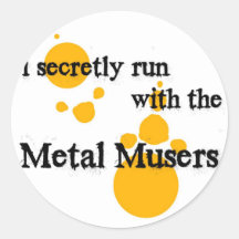 PinMetalMusers Runde Aufkleber