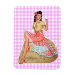 Pinup-Mädchen Vinyl Magnet