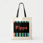 Pippa hübsche gestreifte Taschen-Tasche/Strand-Tas