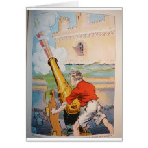 Pirat mit Kanone Grußkarten