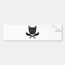 Pirate Flag Cat Bumper Sticker