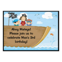 Pirate Sea Creatures Invitation