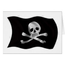 Piraten-Flagge Grußkarte