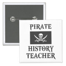 Piraten-Geschichtslehrer Button