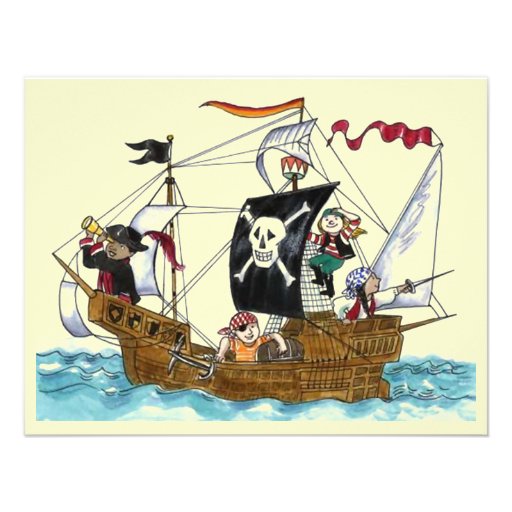 PIRATEN-PARTY-THEMA-SCHIFF SEGELT JR-FLAGGEN-EINLA
