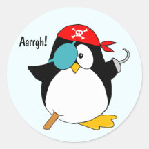 Piraten-Pinguin Aufkleber