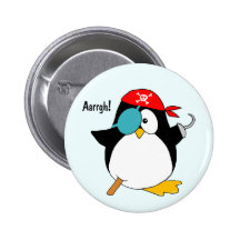 Piraten-Pinguin Buttons
