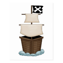 Piraten · Piraten-Schiff Postkarte