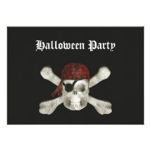 Piraten-Schädel - Halloween-Party-Einladung