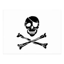 Piraten-Schädel Postkarte