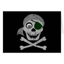 Piraten-Schädel u. Knochen-Karten