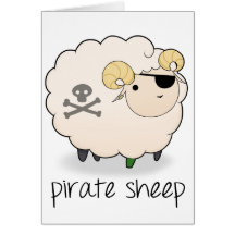 Piraten-Schafe Grußkarten