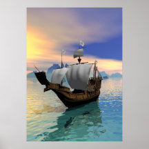 Piraten-Schiff Plakat