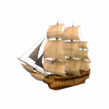 Piraten-Schiffs-Foto-Skulptur KRW Galleon Ausschnitt