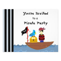 Piraten-Schiffs-Piraten-Party Einladung