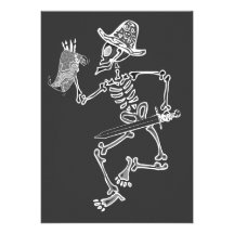 Piraten-Skeleton Karte Personalisierte Ankündigungskarten